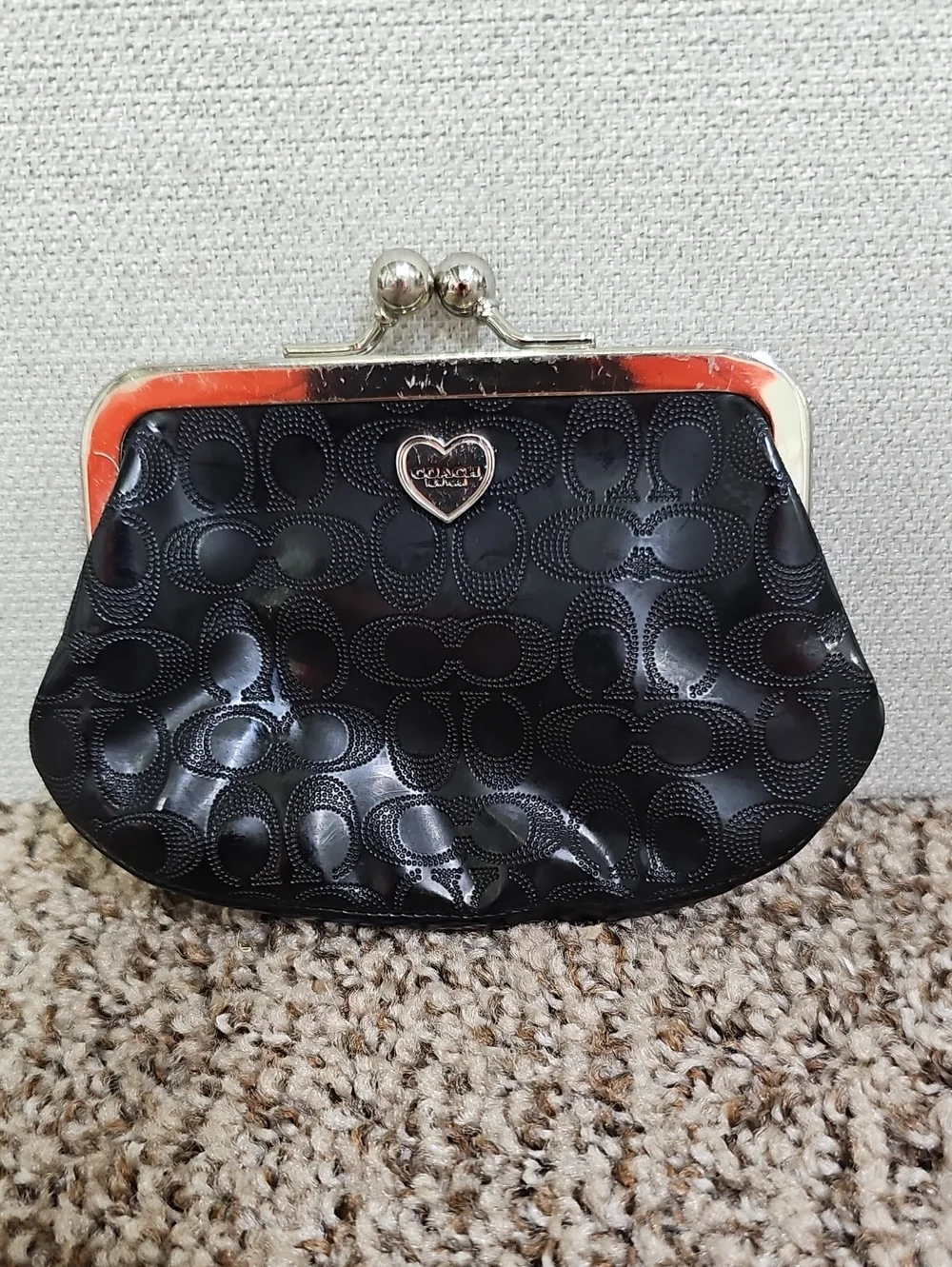 COACH KISSLOCK LEATHER COIN PURSE BFPM-07-148